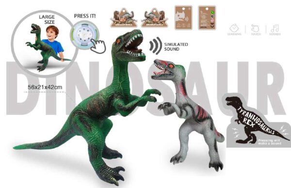 DINOSAURIO DE JUGUETE CON SONIDO ALTURA 38  CM - Imagen 3