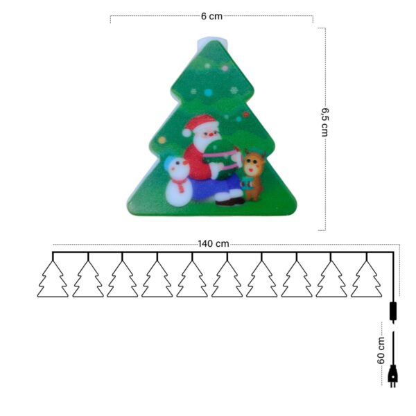 GUIRNALDA LED NAVIDAD ARBOLES - Imagen 2