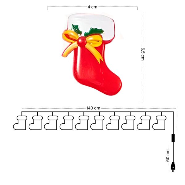 GUIRNALDA LED NAVIDAD BOTAS - Imagen 2